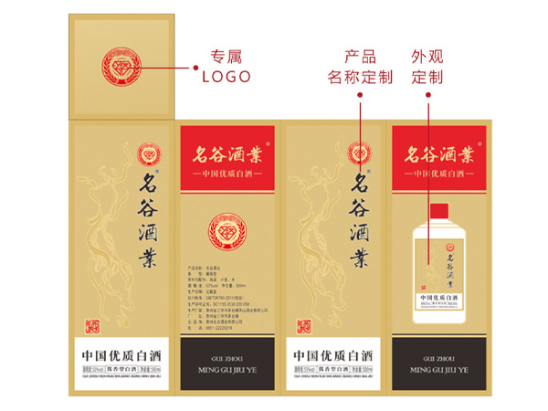 企业定制酒可以定制的位置